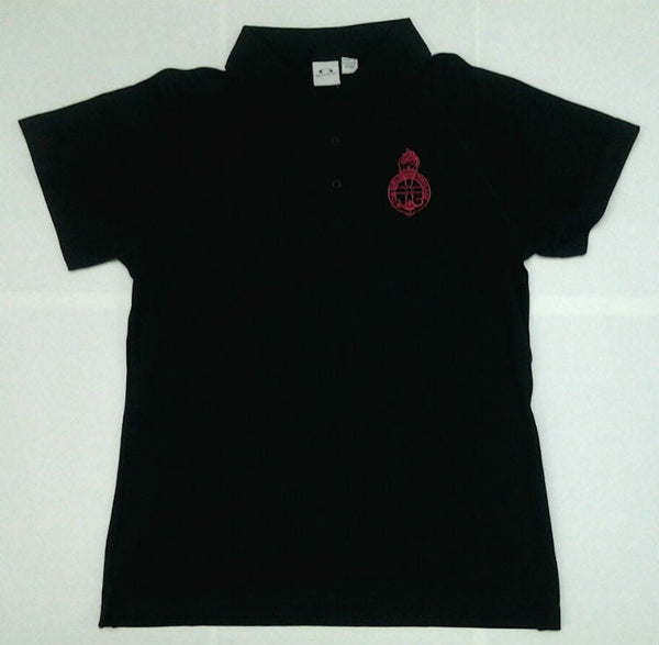 Leader's Navy Polo Shirt with Pink Crest